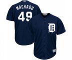 Detroit Tigers #49 Dixon Machado Replica Navy Blue Alternate Cool Base Baseball Jersey