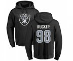 Oakland Raiders #98 Frostee Rucker Black Name & Number Logo Pullover Hoodie