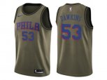 Philadelphia 76ers #53 Darryl Dawkins Green Salute to Service NBA Swingman Jersey