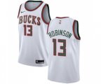 Milwaukee Bucks #13 Glenn Robinson Swingman White Fashion Hardwood Classics NBA Jersey