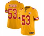 Kansas City Chiefs #53 Anthony Hitchens Limited Gold Inverted Legend Football Jersey