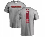 San Francisco 49ers #33 Tarvarius Moore Ash Backer T-Shirt