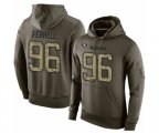 Oakland Raiders #96 Clelin Ferrell Green Salute To Service Pullover Hoodie