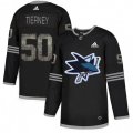 San Jose Sharks #50 Chris Tierney Black Authentic Classic Stitched NHL Jersey