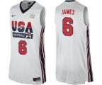 Nike Team USA #6 LeBron James Swingman White 2012 Olympic Retro Basketball Jersey
