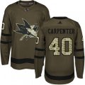 San Jose Sharks #40 Ryan Carpenter Premier Green Salute to Service NHL Jersey