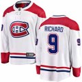 Montreal Canadiens #9 Maurice Richard Authentic White Away Fanatics Branded Breakaway NHL Jersey