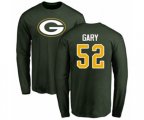 Green Bay Packers #52 Rashan Gary Green Name & Number Logo Long Sleeve T-Shirt