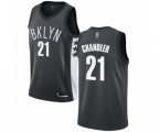 Brooklyn Nets #21 Wilson Chandler Authentic Gray Basketball Jersey Statement Edition