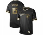Toronto Blue Jays #15 Randal Grichuk Authentic Black Gold Fashion Baseball Jersey