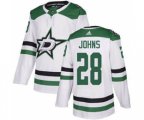 Dallas Stars #28 Stephen Johns White Road Authentic Stitched Hockey Jersey