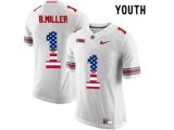 2016 US Flag Fashion Youth Ohio State Buckeyes Braxton Miller #1 College Football Limited Jersey - White