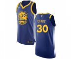 Golden State Warriors #30 Stephen Curry Authentic Royal Blue Road Basketball Jersey - Icon Edition