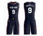New York Knicks #9 RJ Barrett Swingman Navy Blue Basketball Suit Jersey - City Edition