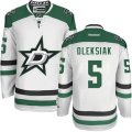 Dallas Stars #5 Jamie Oleksiak Authentic White Away NHL Jersey