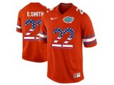 2016 US Flag Fashion Florida Gators E.Smith #22 College Football Jersey - Orange