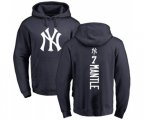 New York Yankees #7 Mickey Mantle Replica Blue Salute to Service Baseball Hoodie