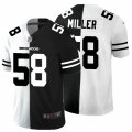 Denver Broncos #58 Von Miller Black White Limited Split Fashion Football Jersey