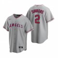 Nike Los Angeles Angels #2 Andrelton Simmons Gray Road Stitched Baseball Jersey