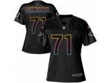 Women Atlanta Falcons #71 Wes Schweitzer Game Black Fashion NFL Jersey