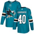 San Jose Sharks #40 Ryan Carpenter Premier Teal Green Home NHL Jersey