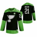 St. Louis Blues #21 Tyler Bozak Adidas Green Hockey Fight nCoV Limited NHL Jersey