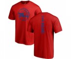 Philadelphia 76ers #2 Moses Malone Red One Color Backer T-Shirt