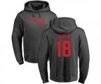 New England Patriots #18 Matthew Slater Ash One Color Pullover Hoodie