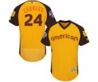 Detroit Tigers #24 Miguel Cabrera Yellow 2016 All-Star American League BP Authentic Collection Flex Base Baseball Jersey