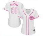 Women's Houston Astros #60 Dallas Keuchel Authentic White Fashion Cool Base Baseball Jersey