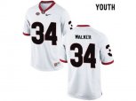 Youth Georgia Bulldogs Herchel Walker #34 College Football Limited Jerseys - White