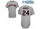 Cleveland Indians #24 Manny Ramirez Authentic Grey Road Cool Base MLB Jersey