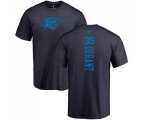 Oklahoma City Thunder #35 Kevin Durant Navy Blue One Color Backer T-Shirt