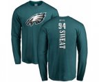 Philadelphia Eagles #94 Josh Sweat Green Backer Long Sleeve T-Shirt