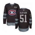Montreal Canadiens #51 Gustav Olofsson Authentic Black 1917-2017 100th Anniversary Hockey Jersey