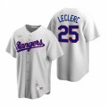 Nike Texas Rangers #25 Jose Leclerc White Cooperstown Collection Home Stitched Baseball Jersey