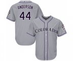 Colorado Rockies #44 Tyler Anderson Replica Grey Road Cool Base Baseball Jersey