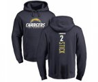 Los Angeles Chargers #2 Easton Stick Navy Blue Backer Pullover Hoodie