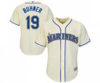 Seattle Mariners #19 Jay Buhner Replica Cream Alternate Cool Base Baseball Jersey