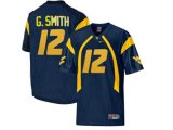 West Virginia Mountaineers Geno Smith #12 College Football Mesh Jersey - Navy Blue