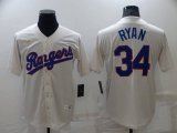 Texas Rangers #34 Nolan Ryan Cream Cooperstown Collection Cool Base Stitched Nike Jersey