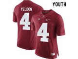 2015 Youth Alabama Crimson Tide T.J Yeldon #4 College Football Diamond Quest Jerseys - Crimson