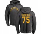Los Angeles Chargers #75 Michael Schofield Ash One Color Pullover Hoodie