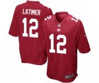 New York Giants #12 Cody Latimer Game Red Alternate Football Jersey