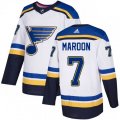 St. Louis Blues #7 Patrick Maroon Authentic White Away NHL Jersey
