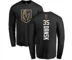 Vegas Golden Knights #35 Oscar Dansk Black Backer Long Sleeve T-Shirt