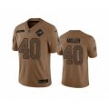 Buffalo Bills #40 Von Miller 2023 Brown Salute To Service Limited Football Stitched Jersey