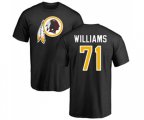 Washington Redskins #71 Trent Williams Black Name & Number Logo T-Shirt