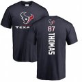 Houston Texans #87 Demaryius Thomas Navy Blue Backer T-Shirt