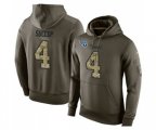 Tennessee Titans #4 Ryan Succop Green Salute To Service Pullover Hoodie